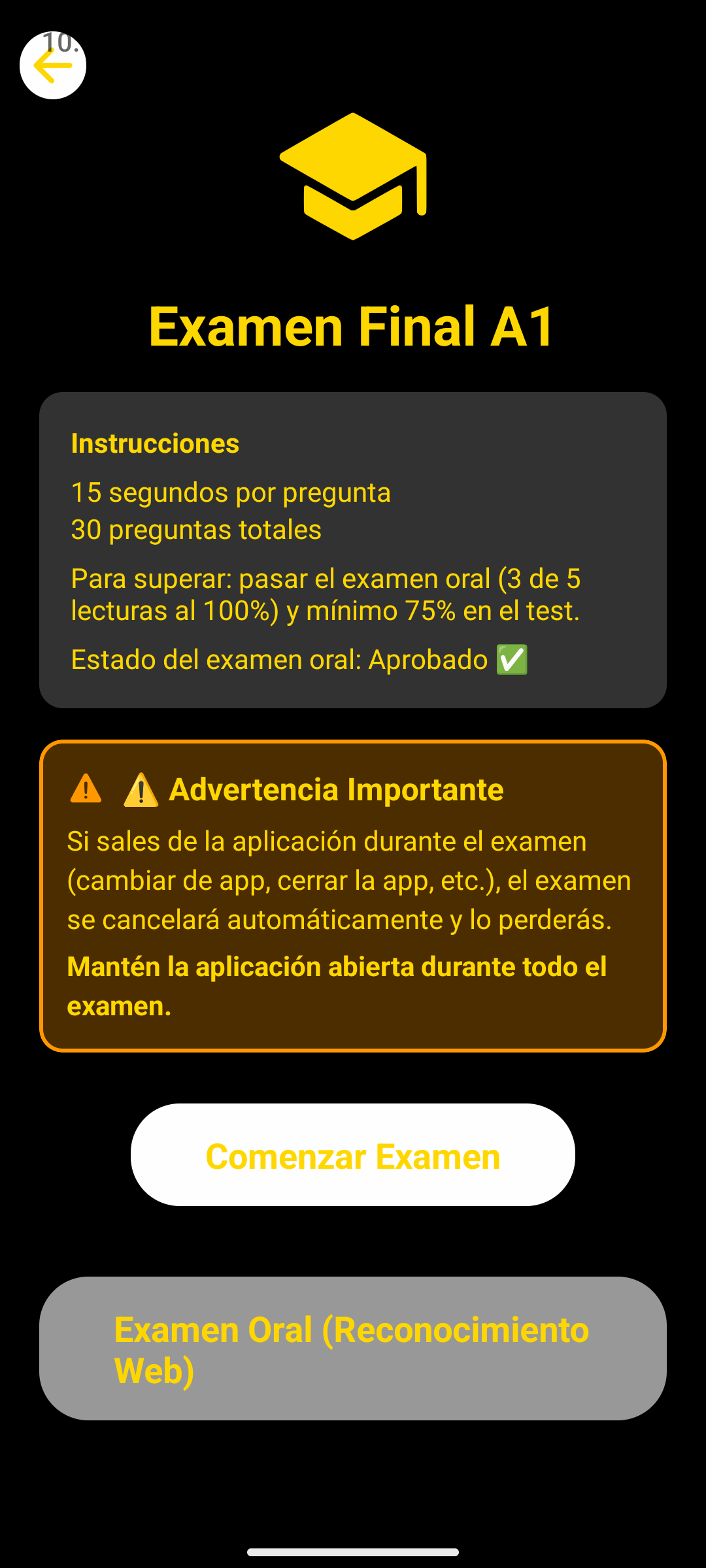 Examen y diploma A1